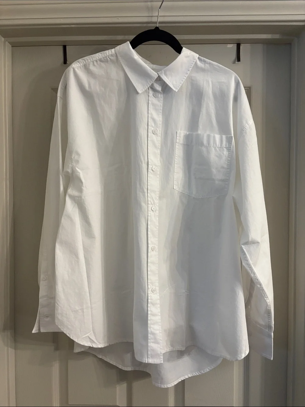 J Crew Etienne Oversized White Button-Down Shirt